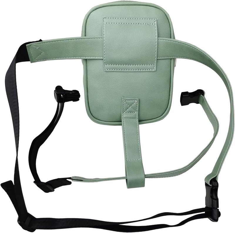 Larswon Plus Size Leg Harness Bag for Women - Synthetic Leather Thigh Pouch Hip Fanny Pack - Image 5